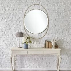 Camden Isle Sonya 27.5" X 39" Casual Oval Framed Floating Accent Mirror Lighting & Mirrors Gold -Western Chief shop unnamed file 525