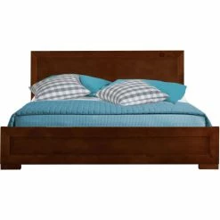 Camden Isle Oxford Brown Walnut Platform Bed Furniture
