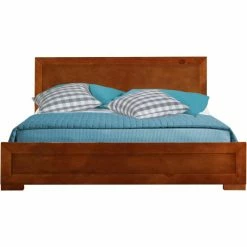 Camden Isle Oxford Brown Cherry Platform Bed Furniture