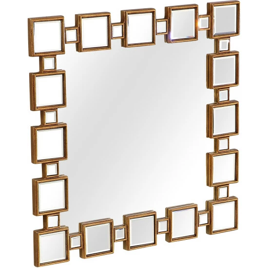 Camden Isle Orion 31.5 In. X 31.5 In. Casual Square Framed Classic Accent Mirror Lighting & Mirrors Antique Gold 3 Camden Isle Orion 31.5 In. X 31.5 In. Casual Square Framed Classic Accent Mirror Lighting & Mirrors Antique Gold - Image 3