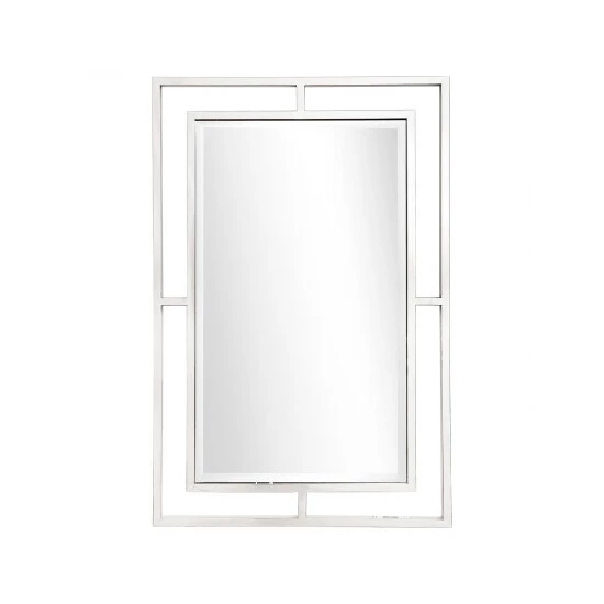 Camden Isle Addisson Casual Rectangle Framed Floating Accent Mirror Lighting & Mirrors Silver 1 Camden Isle Addisson Casual Rectangle Framed Floating Accent Mirror Lighting & Mirrors Silver