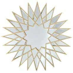 Camden Isle Evening Star 34 In. X 34 In. Casual Sunburst Classic Accent Mirror Lighting & Mirrors