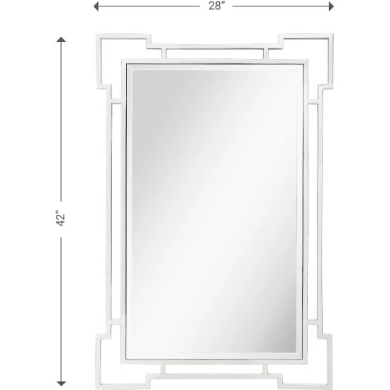 Camden Isle Aldon Casual Rectangle Framed Floating Accent Mirror Lighting & Mirrors Silver 4 Camden Isle Aldon Casual Rectangle Framed Floating Accent Mirror Lighting & Mirrors Silver - Image 4