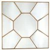 Camden Isle Sunflower 35" X 35" Casual Square Classic Accent Mirror Lighting & Mirrors Gold