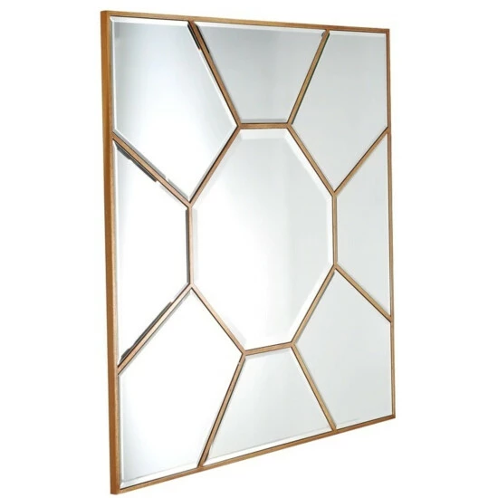 Camden Isle Sunflower 35" X 35" Casual Square Classic Accent Mirror Lighting & Mirrors Gold - Image 2