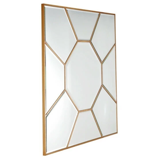 Camden Isle Sunflower 35" X 35" Casual Square Classic Accent Mirror Lighting & Mirrors Gold - Image 3