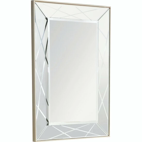 Camden Isle Insley 28.4" X 42.6" Casual Rectangle Framed Classic Accent Mirror Lighting & Mirrors Champagne 2 Camden Isle Insley 28.4" X 42.6" Casual Rectangle Framed Classic Accent Mirror Lighting & Mirrors Champagne - Image 2