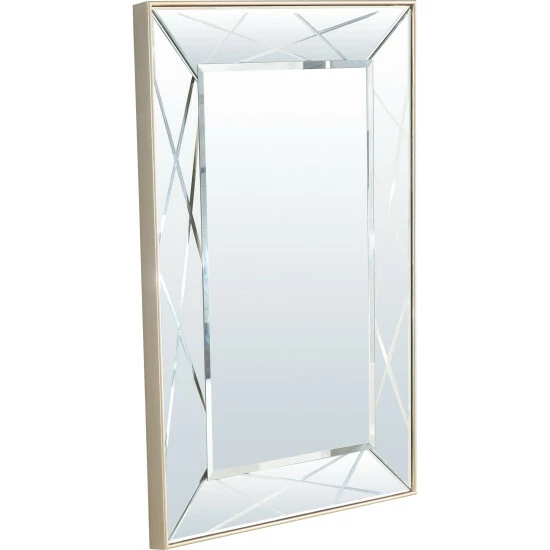 Camden Isle Insley 28.4" X 42.6" Casual Rectangle Framed Classic Accent Mirror Lighting & Mirrors Champagne 3 Camden Isle Insley 28.4" X 42.6" Casual Rectangle Framed Classic Accent Mirror Lighting & Mirrors Champagne - Image 3