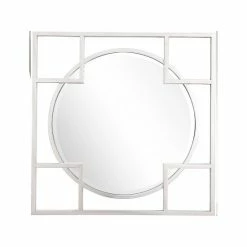 Camden Isle Kinney 33" X 33" Casual Square Framed Floating Accent Mirror Lighting & Mirrors Silver