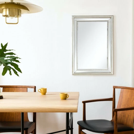 Camden Isle Morgan 31.2 In. X 44 In. Casual Rectangle Framed Classic Accent Mirror Lighting & Mirrors Silver 6 Camden Isle Morgan 31.2 In. X 44 In. Casual Rectangle Framed Classic Accent Mirror Lighting & Mirrors Silver - Image 6