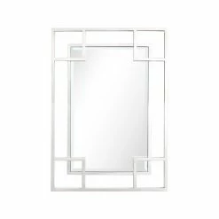 Camden Isle Kinney 29" X 42" Casual Rectangle Framed Floating Accent Mirror Lighting & Mirrors Silver