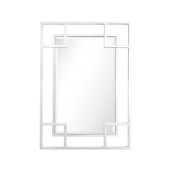 Camden Isle Kinney 29" X 42" Casual Rectangle Framed Floating Accent Mirror Lighting & Mirrors Silver 1 Camden Isle Kinney 29" X 42" Casual Rectangle Framed Floating Accent Mirror Lighting & Mirrors Silver