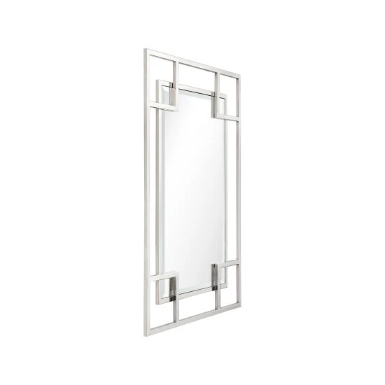 Camden Isle Kinney 29" X 42" Casual Rectangle Framed Floating Accent Mirror Lighting & Mirrors Silver 3 Camden Isle Kinney 29" X 42" Casual Rectangle Framed Floating Accent Mirror Lighting & Mirrors Silver - Image 3