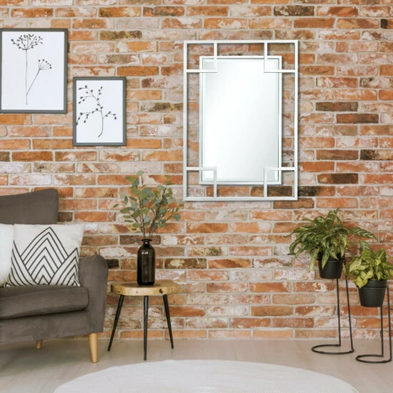 Camden Isle Kinney 29" X 42" Casual Rectangle Framed Floating Accent Mirror Lighting & Mirrors Silver 6 Camden Isle Kinney 29" X 42" Casual Rectangle Framed Floating Accent Mirror Lighting & Mirrors Silver - Image 6