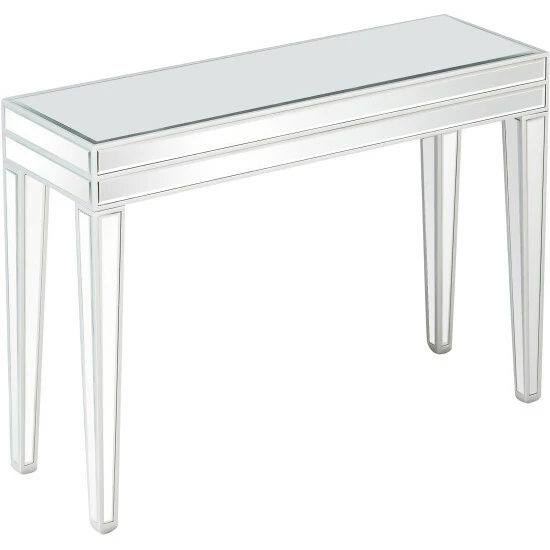 Camden Isle Holly 44" Clear Rectangle Glass Console Table Coffee & Side Tables 3 Camden Isle Holly 44" Clear Rectangle Glass Console Table Coffee & Side Tables - Image 3