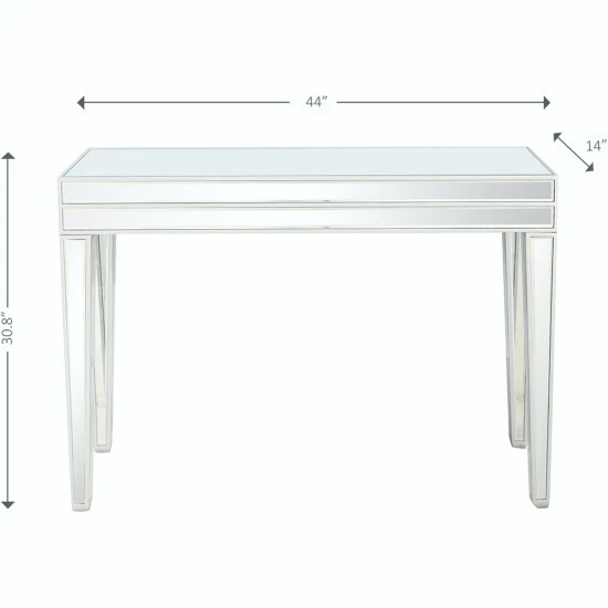 Camden Isle Holly 44" Clear Rectangle Glass Console Table Coffee & Side Tables 5 Camden Isle Holly 44" Clear Rectangle Glass Console Table Coffee & Side Tables - Image 5