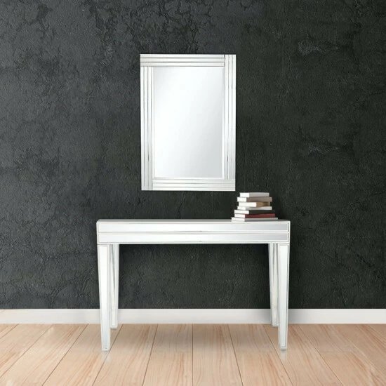 Camden Isle Holly 44" Clear Rectangle Glass Console Table Coffee & Side Tables 6 Camden Isle Holly 44" Clear Rectangle Glass Console Table Coffee & Side Tables - Image 6