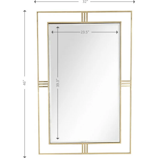 Camden Isle Daria 32 In. X 48 In. Casual Rectangle Framed Floating Accent Mirror Lighting & Mirrors 5 Camden Isle Daria 32 In. X 48 In. Casual Rectangle Framed Floating Accent Mirror Lighting & Mirrors - Image 5