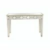 Camden Isle Lilian 47.2" Champagne Rectangle Glass Console Table Coffee & Side Tables