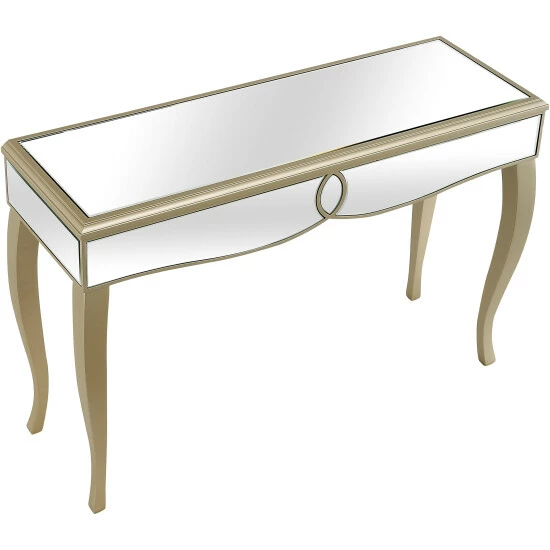 Camden Isle Eleanor 47.6 In. Champagne Rectangle Glass Console Table Coffee & Side Tables 3 Camden Isle Eleanor 47.6 In. Champagne Rectangle Glass Console Table Coffee & Side Tables - Image 3