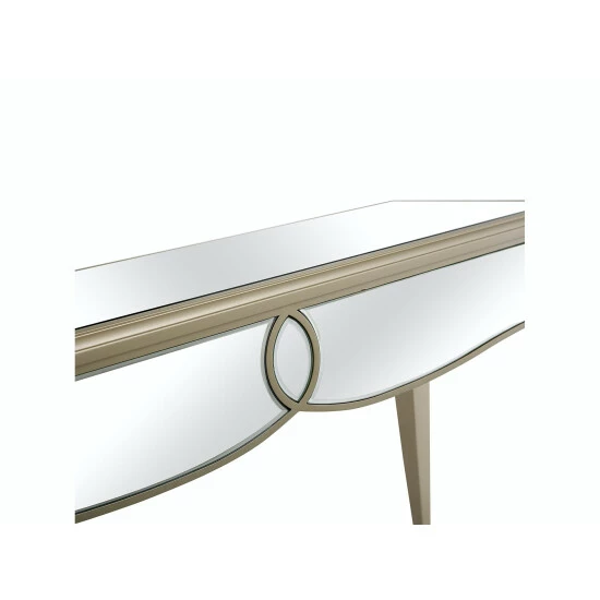 Camden Isle Eleanor 47.6 In. Champagne Rectangle Glass Console Table Coffee & Side Tables 4 Camden Isle Eleanor 47.6 In. Champagne Rectangle Glass Console Table Coffee & Side Tables - Image 4