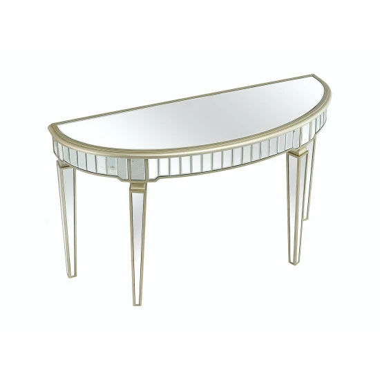 Camden Isle Marilyn 47.5 In. Champagne Half Moon Glass Console Table Coffee & Side Tables 3 Camden Isle Marilyn 47.5 In. Champagne Half Moon Glass Console Table Coffee & Side Tables - Image 3