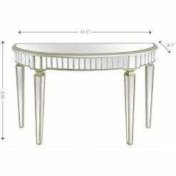 Camden Isle Marilyn 47.5 In. Champagne Half Moon Glass Console Table Coffee & Side Tables 10 Camden Isle Marilyn 47.5 In. Champagne Half Moon Glass Console Table Coffee & Side Tables -Western Chief shop unnamed file 700