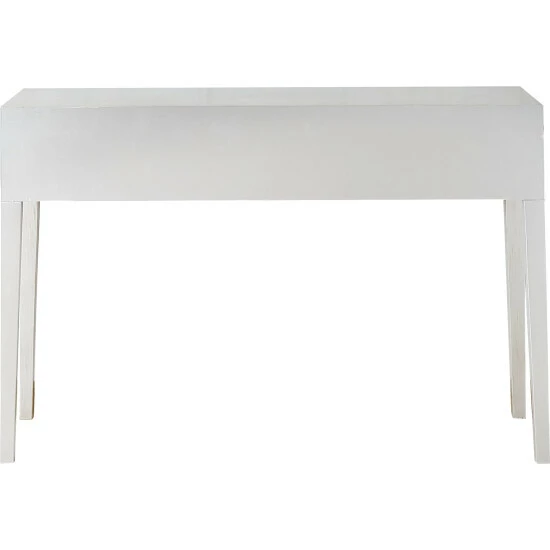 Camden Isle Delaney 48 In. Antique Silver Rectangle Glass Console Table Coffee & Side Tables - Image 4