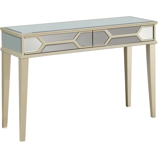 Camden Isle Keeley 48" Antique Silver Rectangle Glass Console Table Coffee & Side Tables 2 Camden Isle Keeley 48" Antique Silver Rectangle Glass Console Table Coffee & Side Tables - Image 2