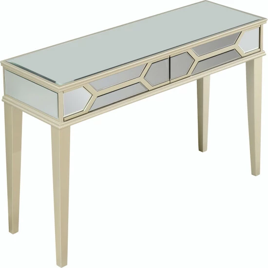Camden Isle Keeley 48" Antique Silver Rectangle Glass Console Table Coffee & Side Tables 3 Camden Isle Keeley 48" Antique Silver Rectangle Glass Console Table Coffee & Side Tables - Image 3