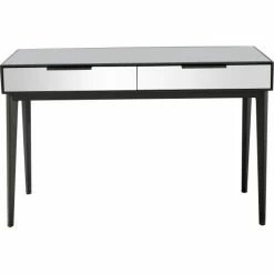 Camden Isle Renata 49.08 In. Black Rectangle Glass Console Table Coffee & Side Tables