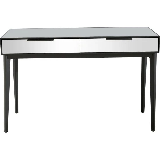 Camden Isle Renata 49.08 In. Black Rectangle Glass Console Table Coffee & Side Tables