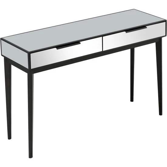 Camden Isle Renata 49.08 In. Black Rectangle Glass Console Table Coffee & Side Tables - Image 2