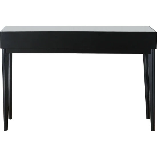 Camden Isle Renata 49.08 In. Black Rectangle Glass Console Table Coffee & Side Tables - Image 3