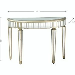Camden Isle Celeste 43.25 In. Antique Silver Half Moon Glass Console Table Coffee & Side Tables 10 Camden Isle Celeste 43.25 In. Antique Silver Half Moon Glass Console Table Coffee & Side Tables -Western Chief shop unnamed file 741