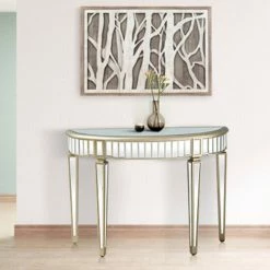 Camden Isle Celeste 43.25 In. Antique Silver Half Moon Glass Console Table Coffee & Side Tables 11 Camden Isle Celeste 43.25 In. Antique Silver Half Moon Glass Console Table Coffee & Side Tables -Western Chief shop unnamed file 742