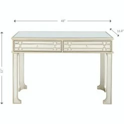 Camden Isle Aubrey 48 In. Champagne Rectangle Glass Console Table Coffee & Side Tables -Western Chief shop unnamed file 747