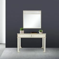 Camden Isle Aubrey 48 In. Champagne Rectangle Glass Console Table Coffee & Side Tables -Western Chief shop unnamed file 748