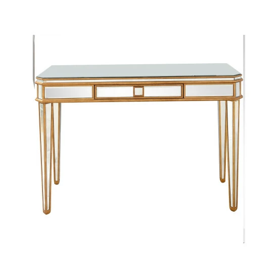 Camden Isle Finley 48 In. Antique Gold Rectangle Glass Console Table Coffee & Side Tables 1 Camden Isle Finley 48 In. Antique Gold Rectangle Glass Console Table Coffee & Side Tables