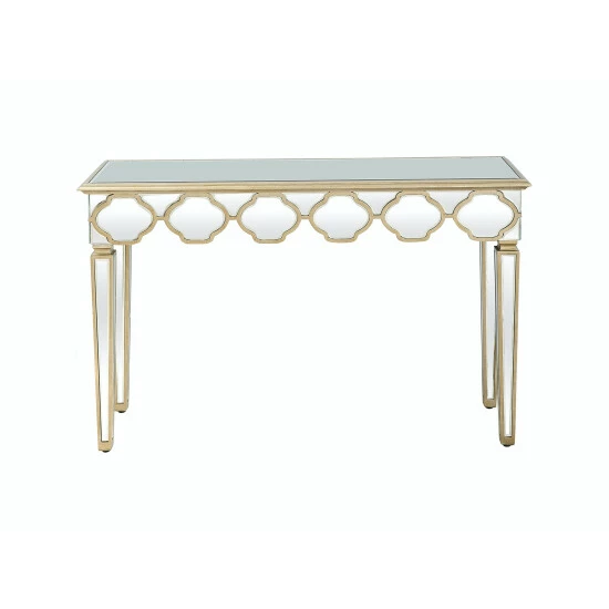 Camden Isle Yasmina 47.25" Rectangle Glass Console Table - Antique Silver Coffee & Side Tables 1 Camden Isle Yasmina 47.25" Rectangle Glass Console Table - Antique Silver Coffee & Side Tables