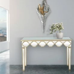 Camden Isle Yasmina 47.25" Rectangle Glass Console Table - Antique Silver Coffee & Side Tables 8 Camden Isle Yasmina 47.25" Rectangle Glass Console Table - Antique Silver Coffee & Side Tables -Western Chief shop unnamed file 805