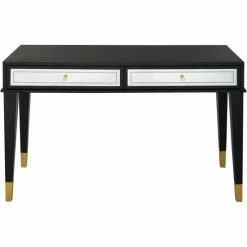 Camden Isle Makalu 47.2 In. Black Rectangle Glass Console Table Coffee & Side Tables