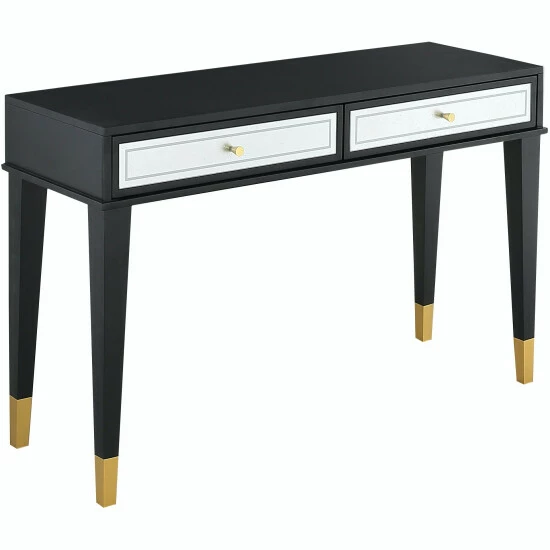 Camden Isle Makalu 47.2 In. Black Rectangle Glass Console Table Coffee & Side Tables 2 Camden Isle Makalu 47.2 In. Black Rectangle Glass Console Table Coffee & Side Tables - Image 2