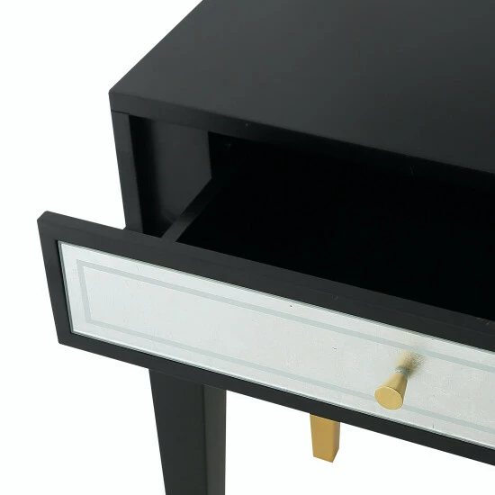 Camden Isle Makalu 47.2 In. Black Rectangle Glass Console Table Coffee & Side Tables 3 Camden Isle Makalu 47.2 In. Black Rectangle Glass Console Table Coffee & Side Tables - Image 3