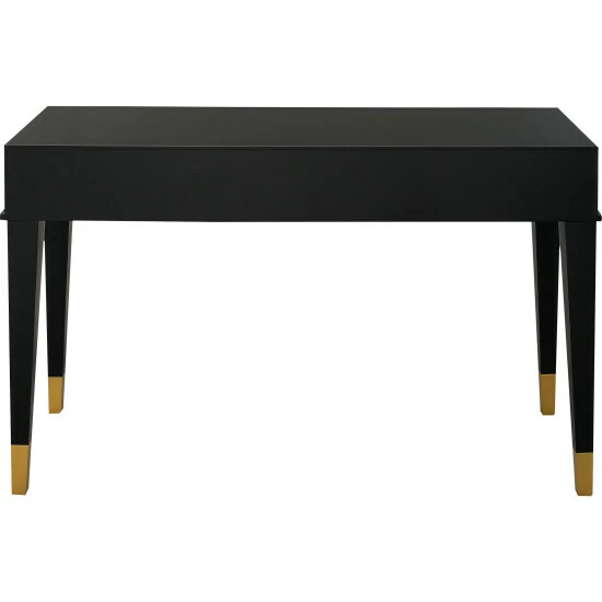 Camden Isle Makalu 47.2 In. Black Rectangle Glass Console Table Coffee & Side Tables 4 Camden Isle Makalu 47.2 In. Black Rectangle Glass Console Table Coffee & Side Tables - Image 4