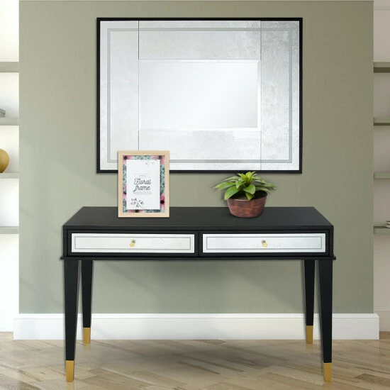 Camden Isle Makalu 47.2 In. Black Rectangle Glass Console Table Coffee & Side Tables 6 Camden Isle Makalu 47.2 In. Black Rectangle Glass Console Table Coffee & Side Tables - Image 6