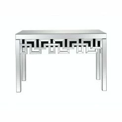 Camden Isle Atlas 47.2 In. Clear Rectangle Glass Console Table Coffee & Side Tables