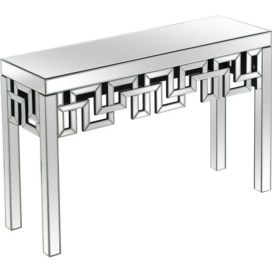 Camden Isle Atlas 47.2 In. Clear Rectangle Glass Console Table Coffee & Side Tables 3 Camden Isle Atlas 47.2 In. Clear Rectangle Glass Console Table Coffee & Side Tables - Image 3