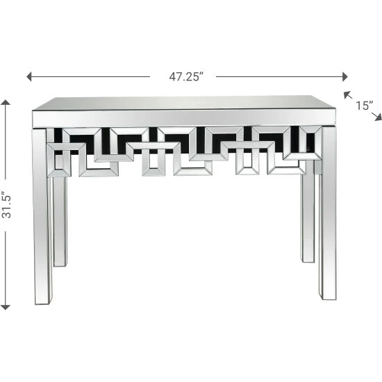 Camden Isle Atlas 47.2 In. Clear Rectangle Glass Console Table Coffee & Side Tables 5 Camden Isle Atlas 47.2 In. Clear Rectangle Glass Console Table Coffee & Side Tables - Image 5