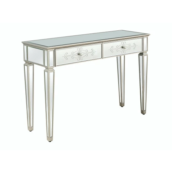 Camden Isle Miriam 47.25 In. Antique Silver Rectangle Glass Console Table Coffee & Side Tables 1 Camden Isle Miriam 47.25 In. Antique Silver Rectangle Glass Console Table Coffee & Side Tables
